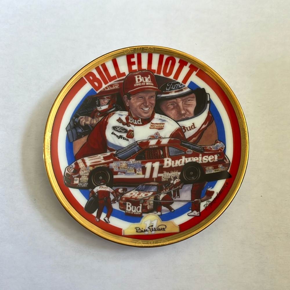 Vintage Bill Elliott Mini Plate / 1993 / Sports Impressions / New